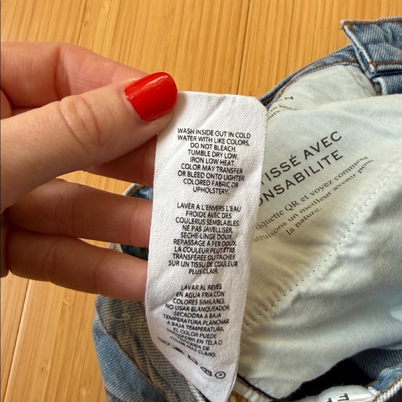 Frame Le High N Tight Wide Leg Raw Denim in Rossum 2 Year size 24 - Picture 8 of 10